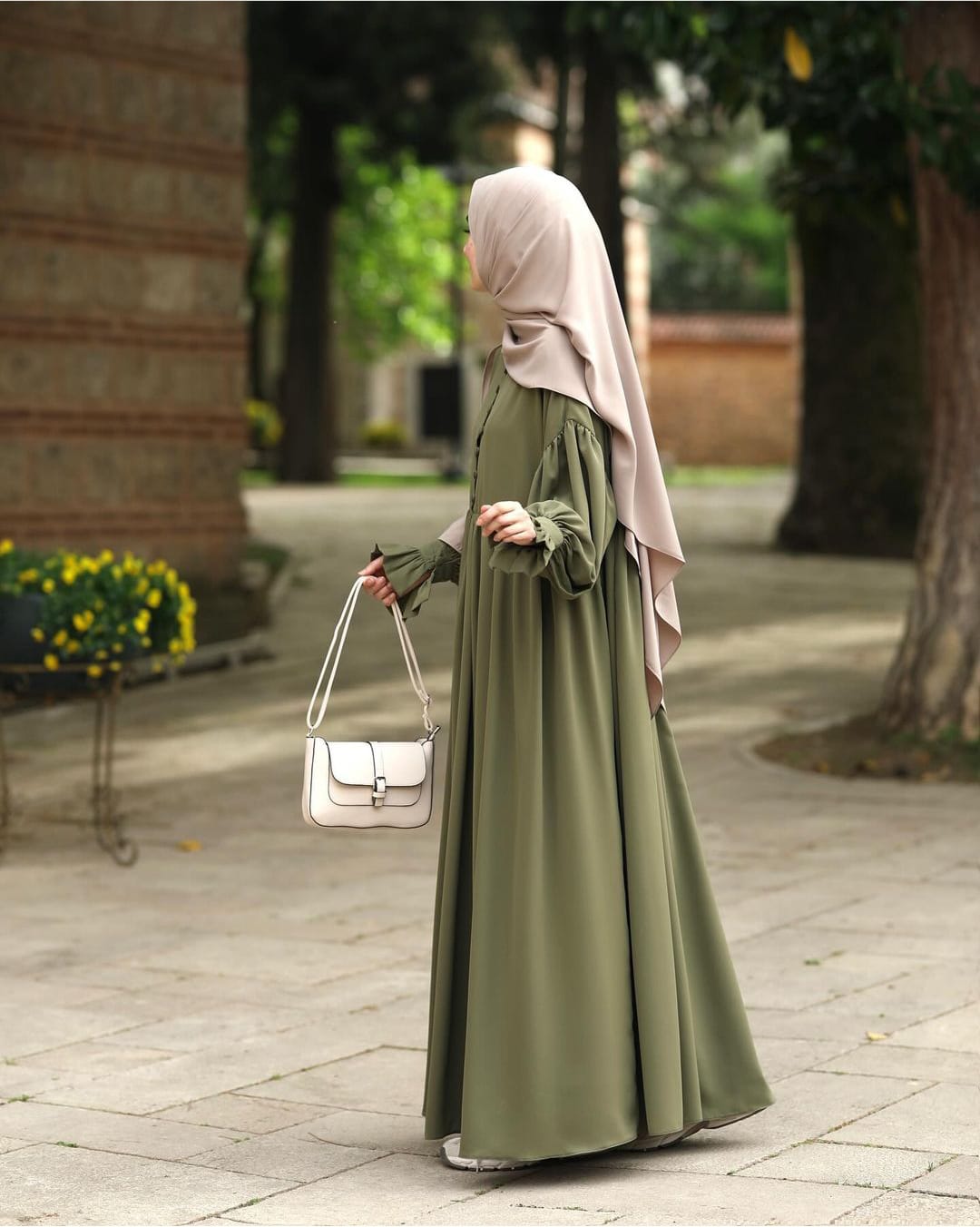 Olive Green Abaya
