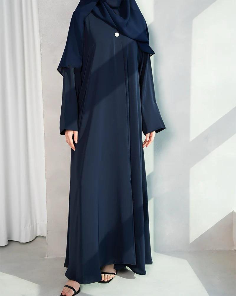 Classic Navy Abaya With Staller