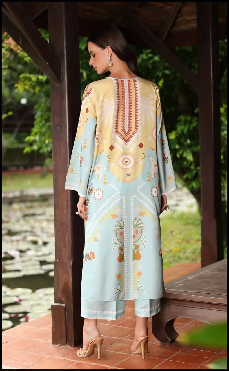 "NEW PRINTED LONG 2PC"