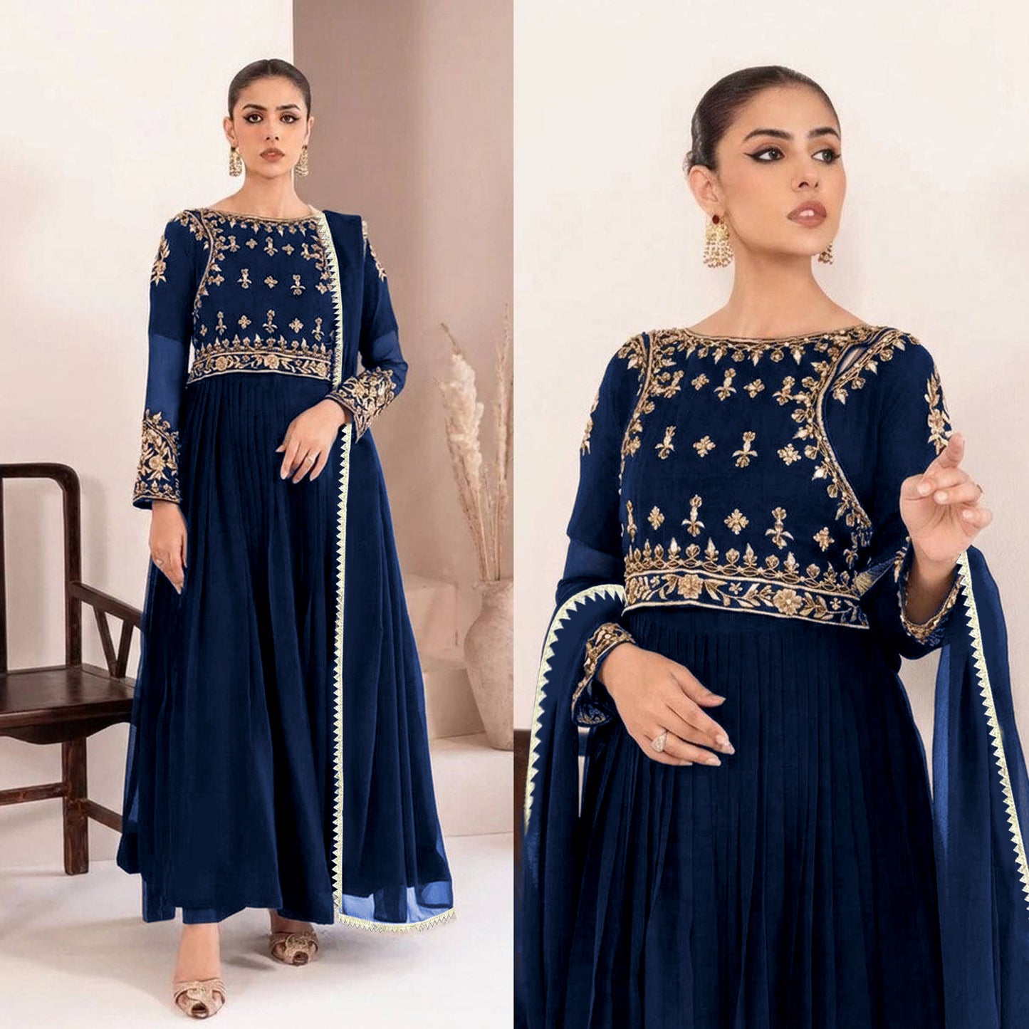 Cutwork Embroidery 3Pcs Suit