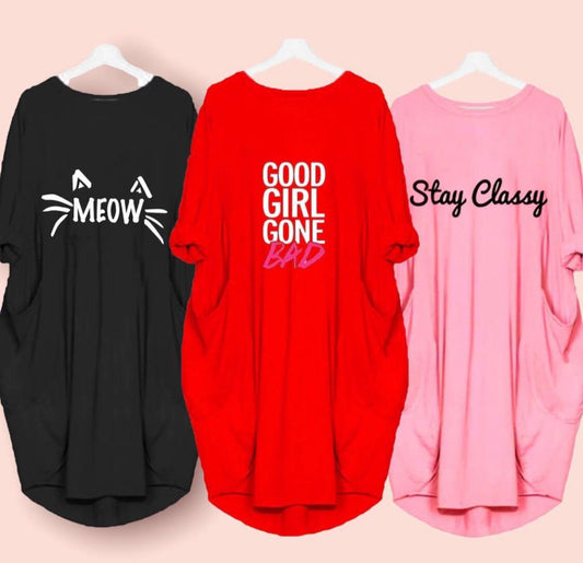 Printed Long Tee