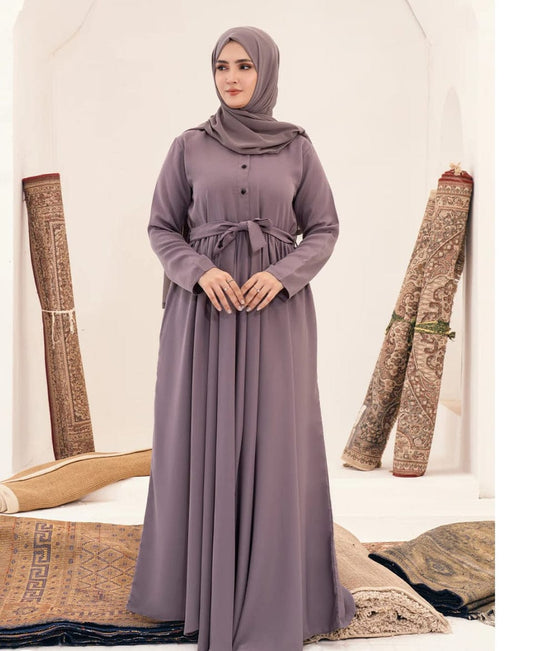 RAISIN PURPLE ABAYA  (BY PEHNAWAYY)