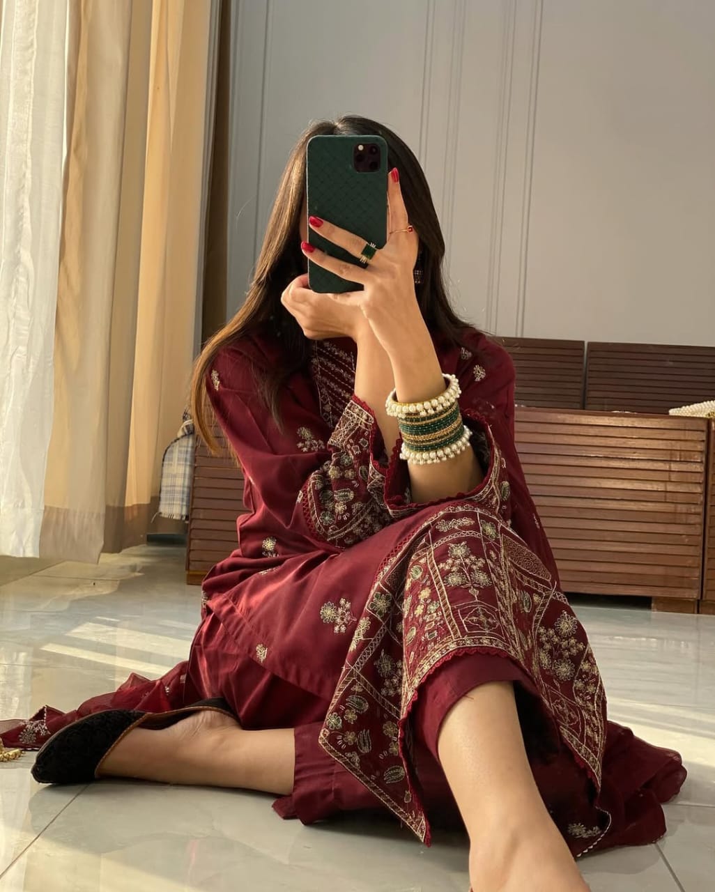 Heavy Embroidered 3pcs