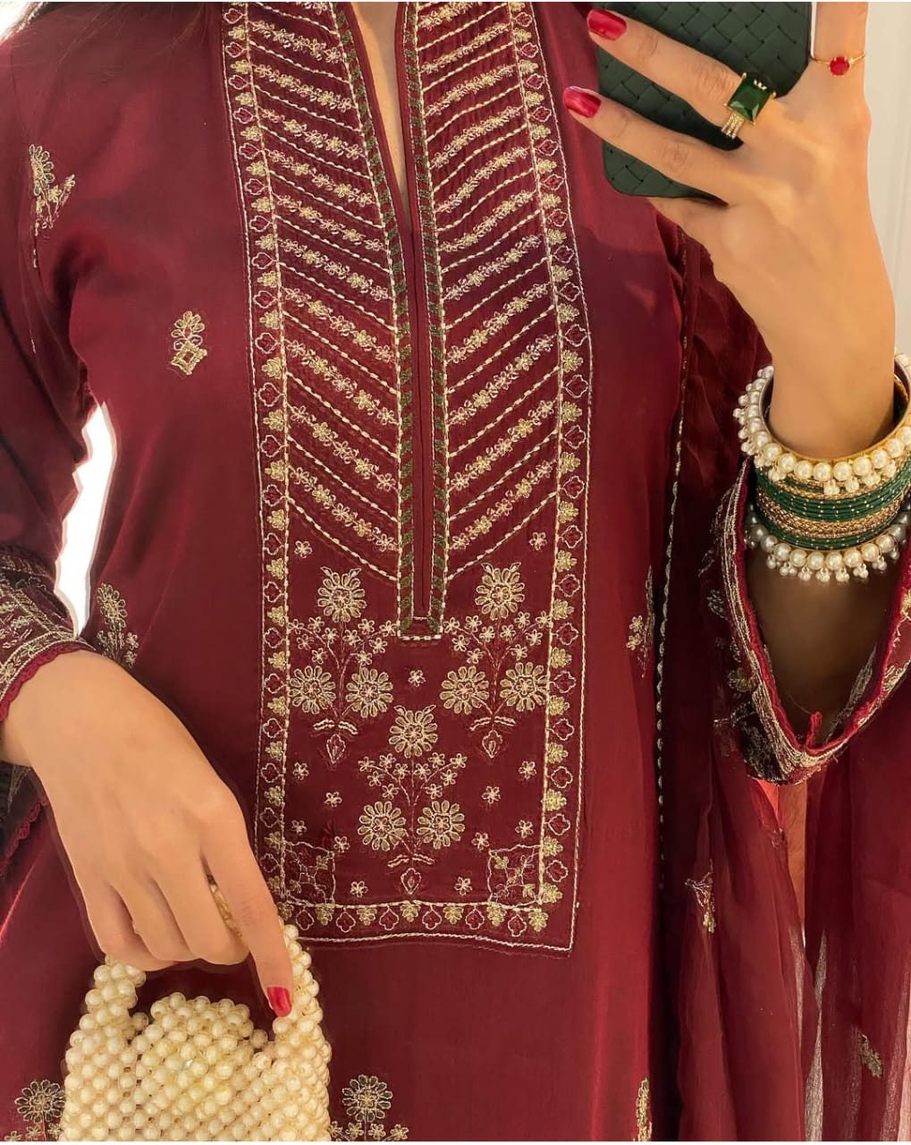Heavy Embroidered 3pcs