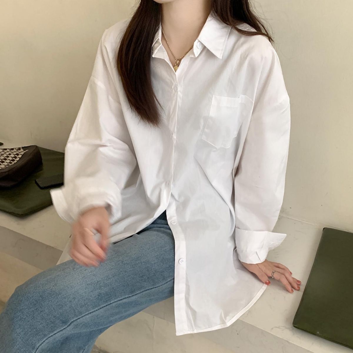 WHITE COTTON SHIRT