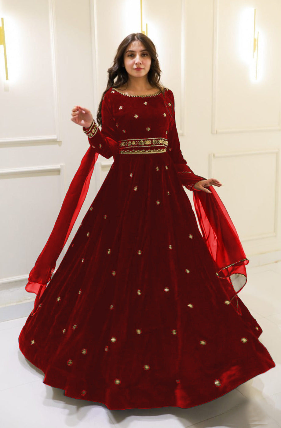 Velvet Skirt And Top