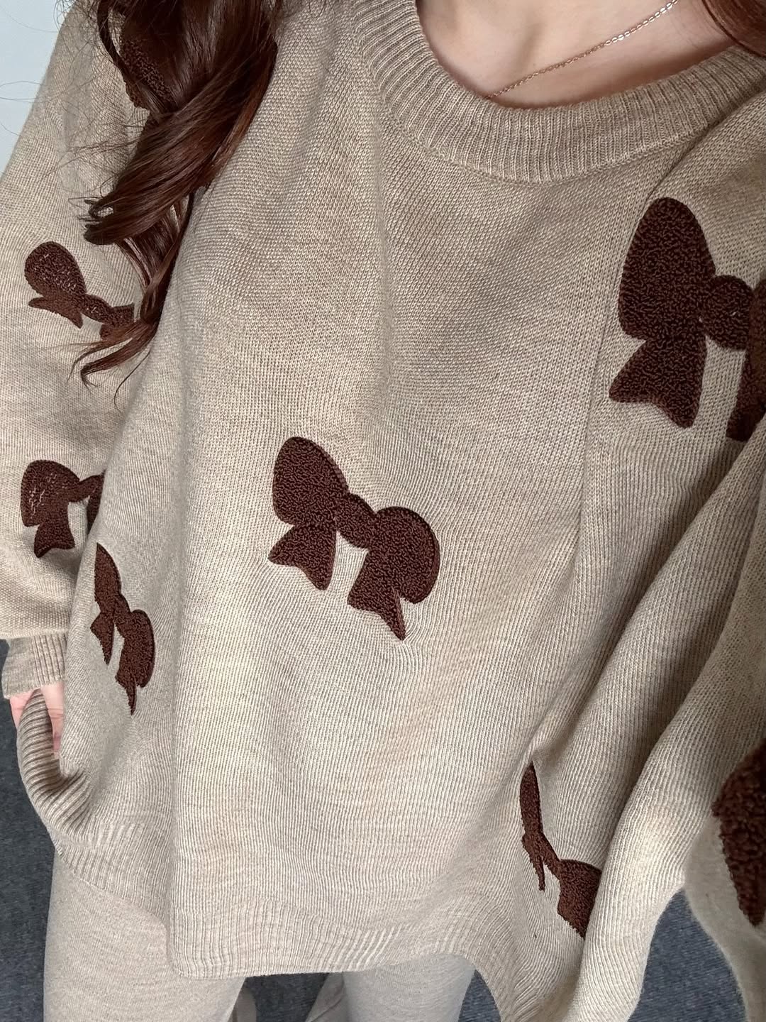 Bow Printed TrackSuit