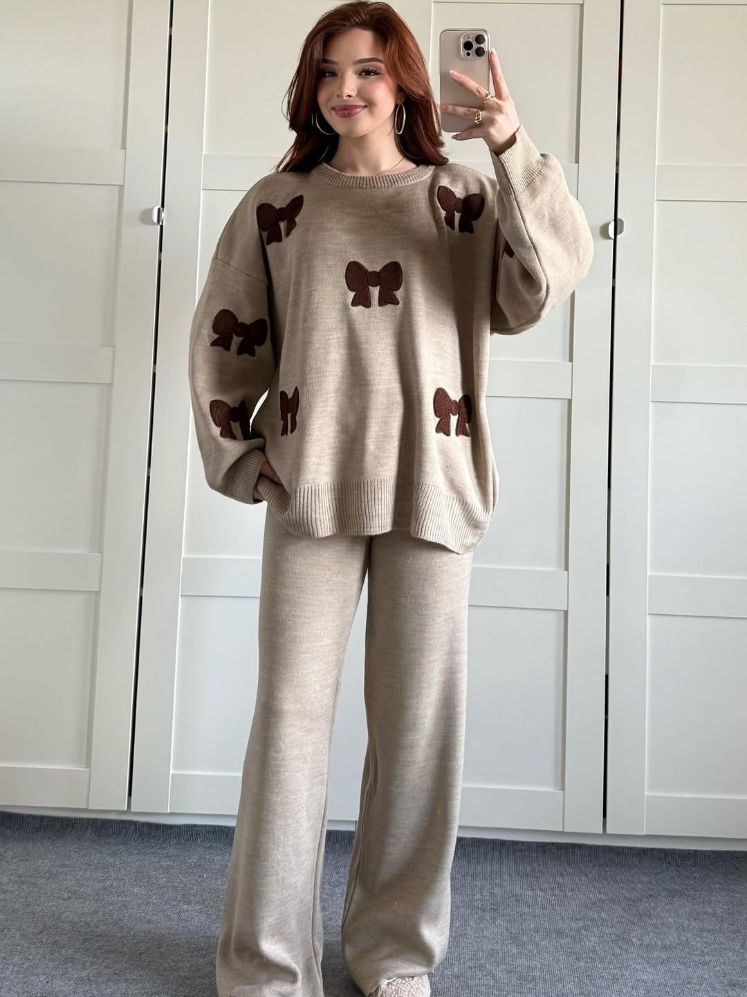 Bow Printed TrackSuit