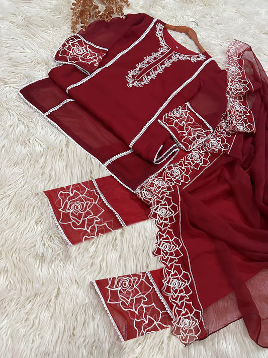 Embroidered 3_pcs Emsemble