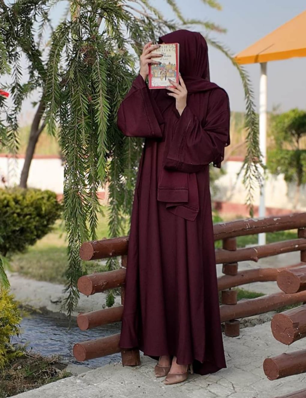 Plum Grace Abaya With Stoller