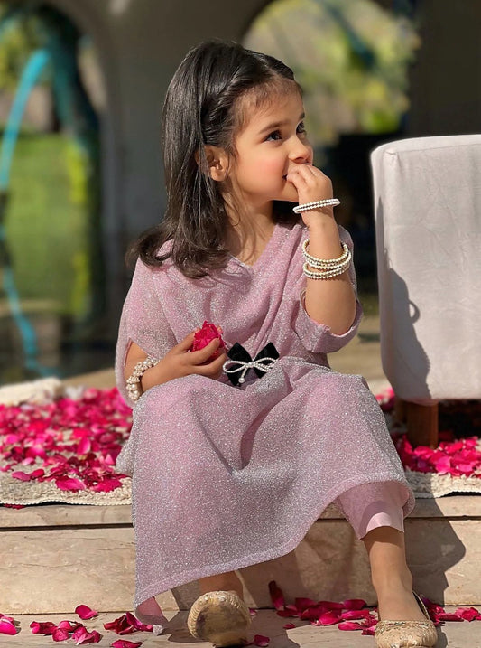 Gilitter Moonlight Straight Kids Kaftan With Trouser