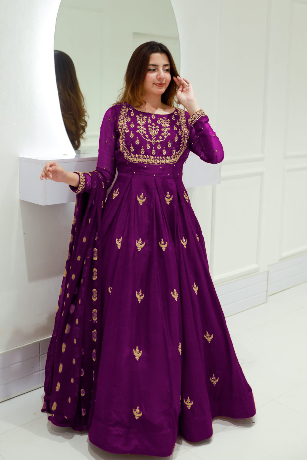 Zarri Embroidery & Stone Handwork Maxi
