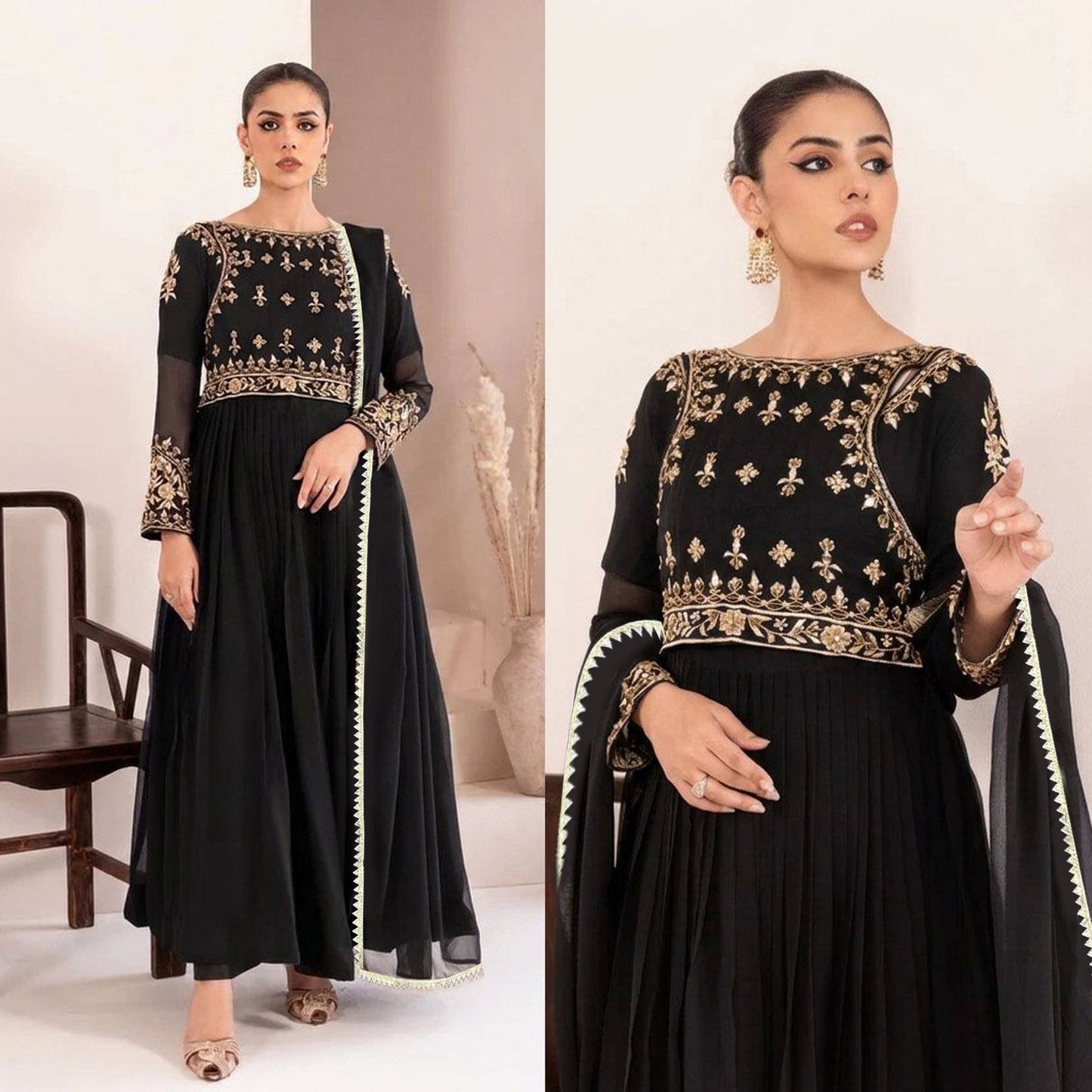 Cutwork Embroidery 3Pcs Suit
