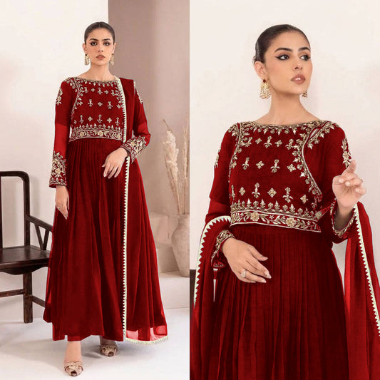Cutwork Embroidery 3Pcs Suit