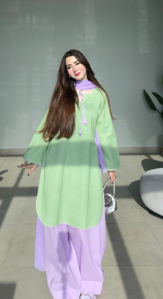 Mint Green + Lavender 3Pcs