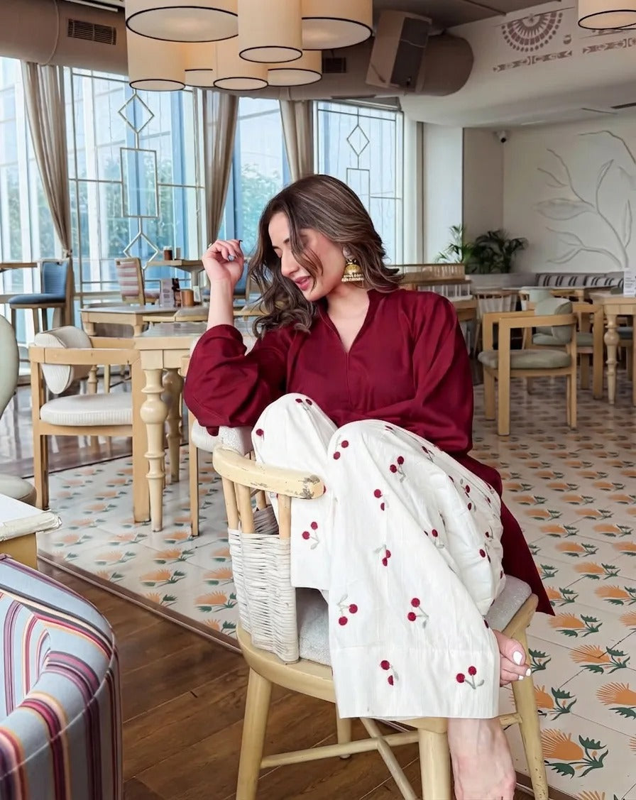 Cherry Printed Farshi Shalwar 🍒🍒