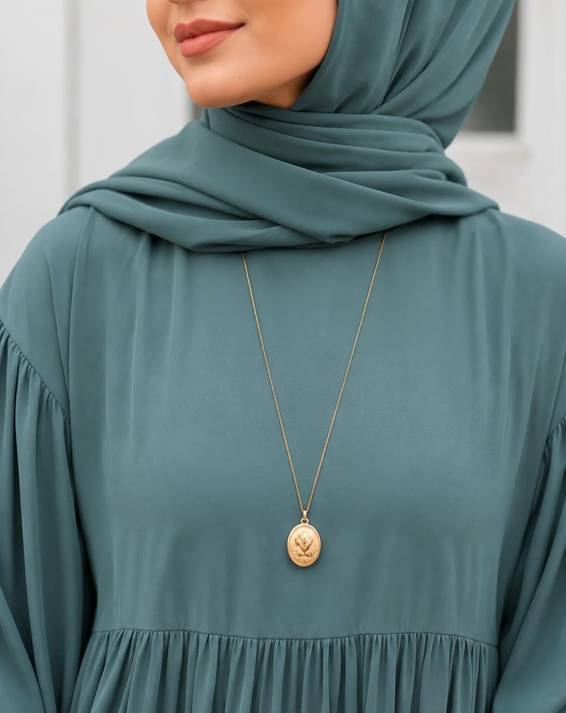 Teal Green Abaya