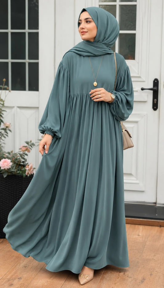Teal Green Abaya