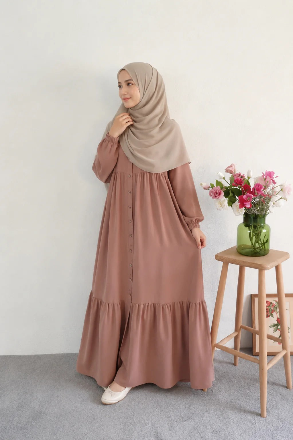 "ROSETTE FLOW ABAYA"