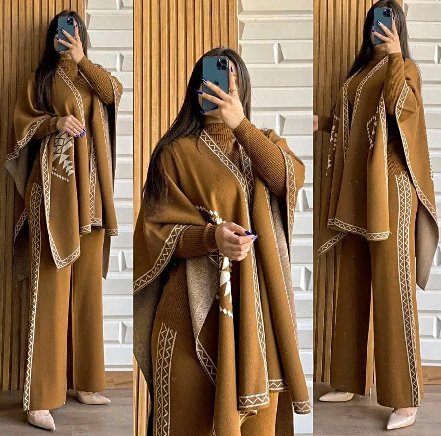 CAP SHAWL 3 PIECE