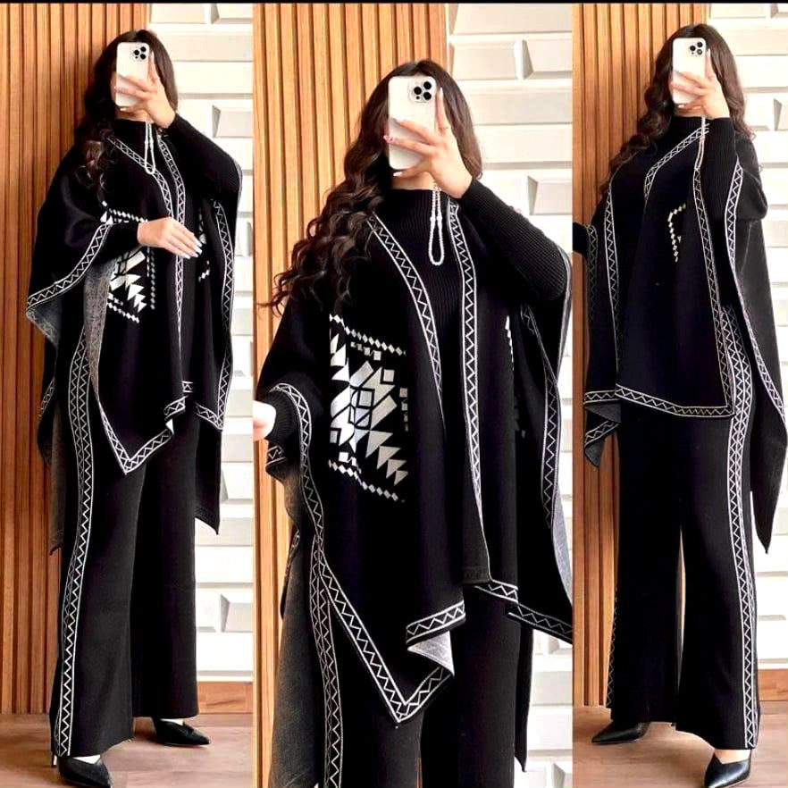 CAP SHAWL 3 PIECE