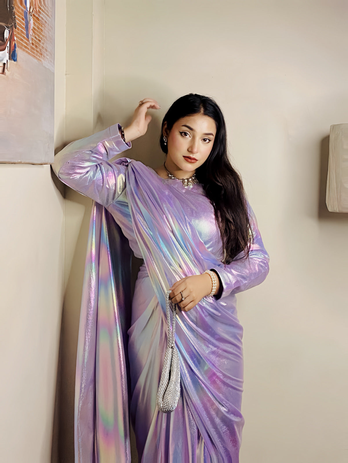 Rainbow Moonlight Saree
