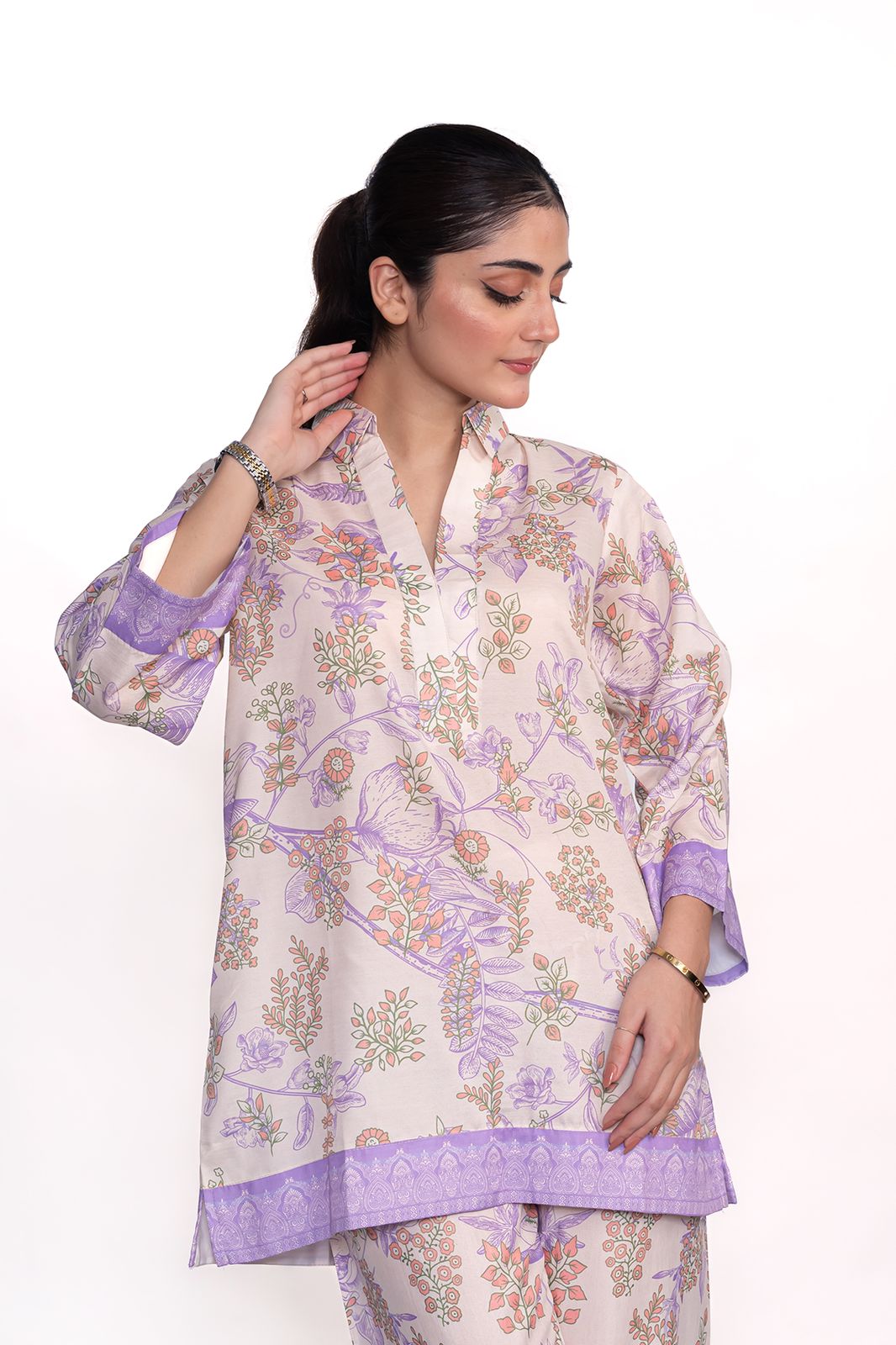 PURPLE PRINTED 2PCS