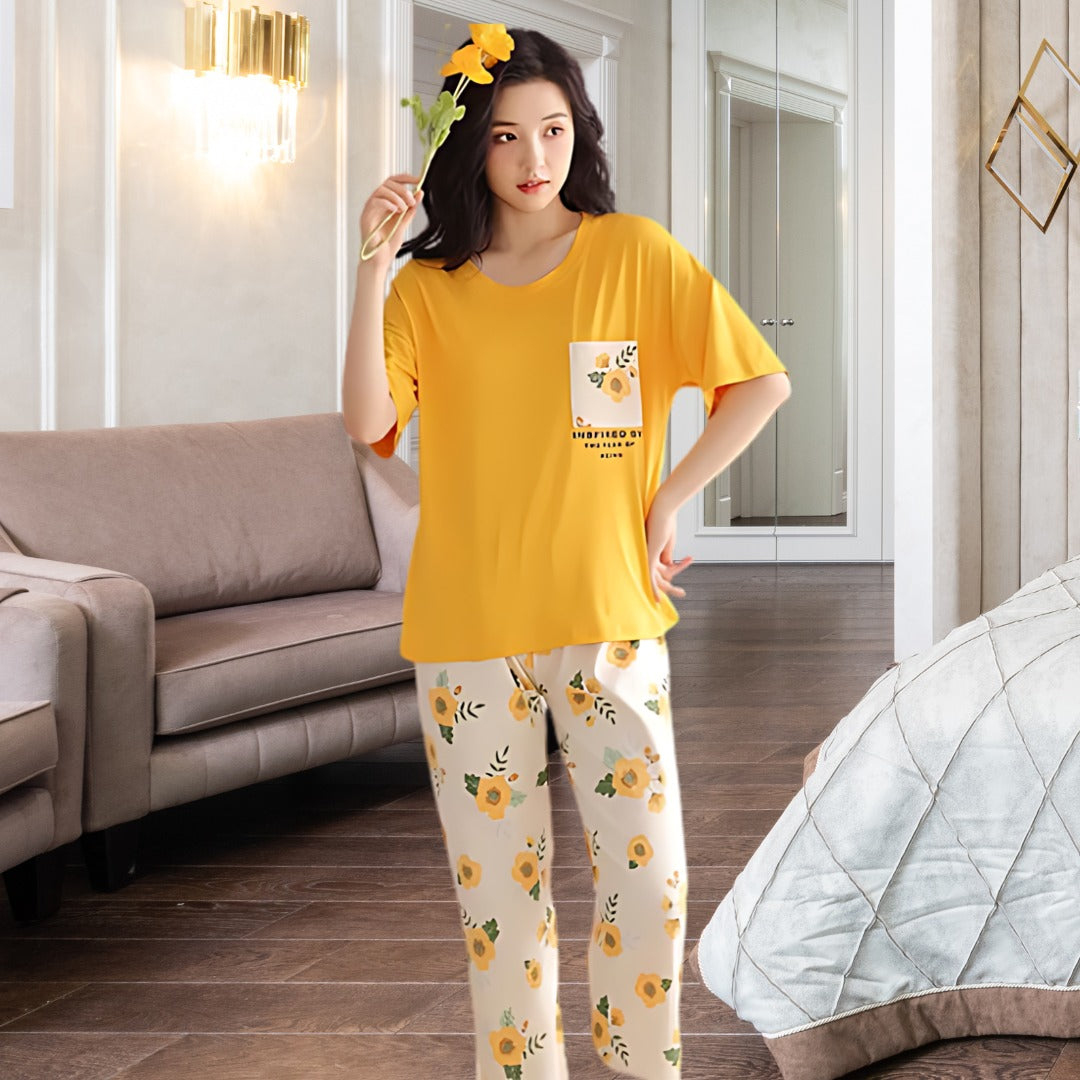 WOMENS  NIGHTWEARS PRINTED FLOWER