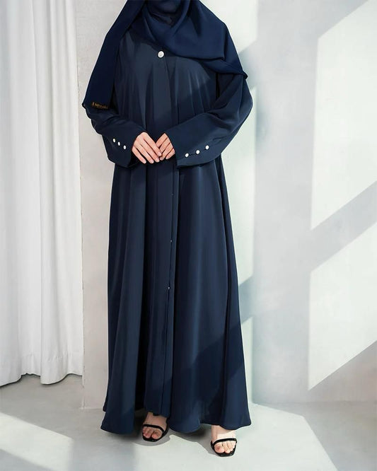 Classic Navy Abaya With Staller