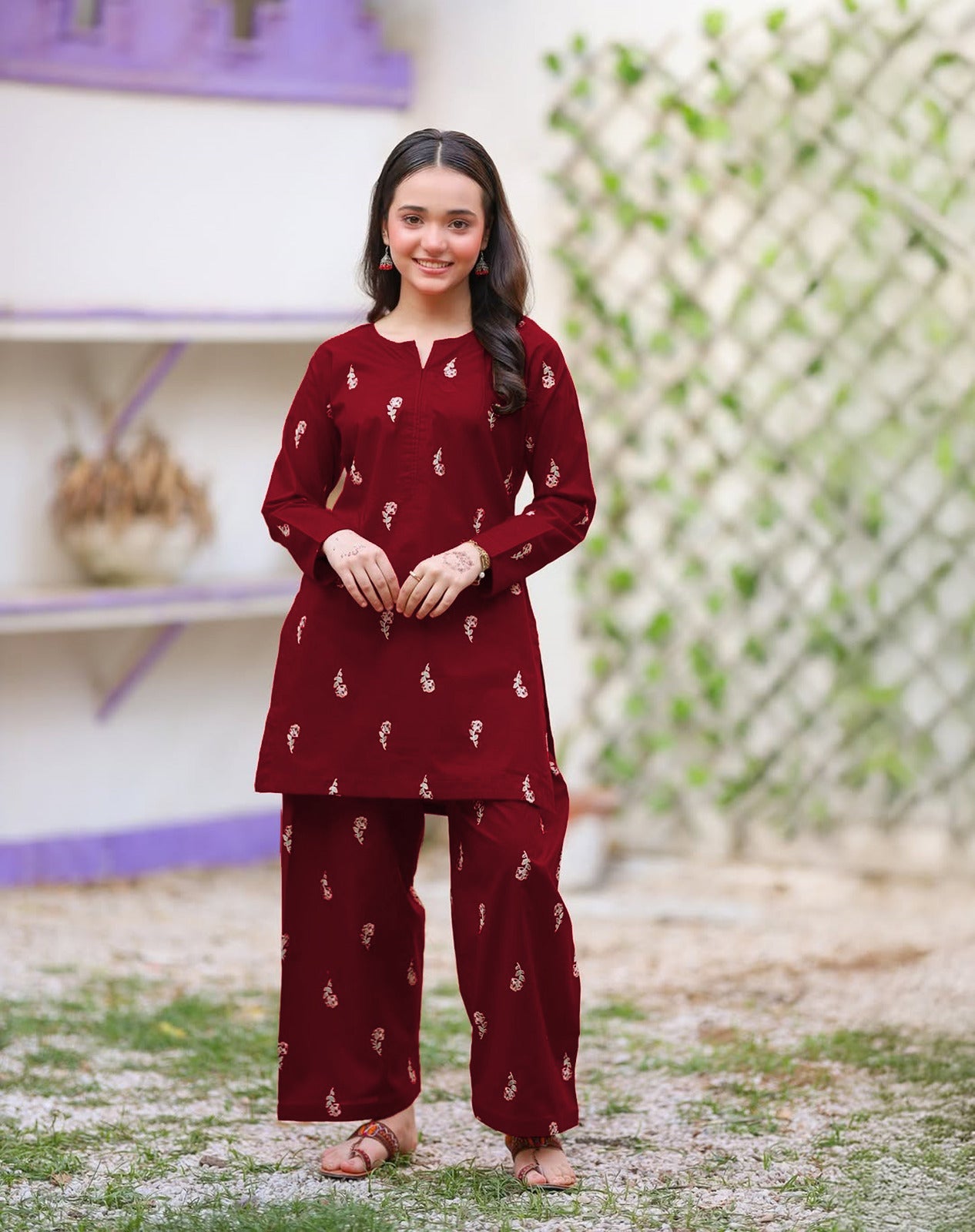 Rose Embroiderey Kids 2Pcs