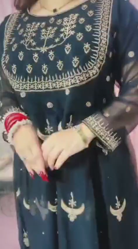 Zarri Embroidery & Stone Handwork Maxi