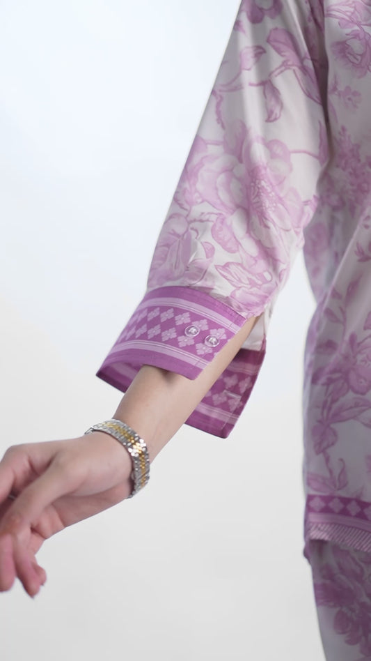 Shocking pink printed 2pcs