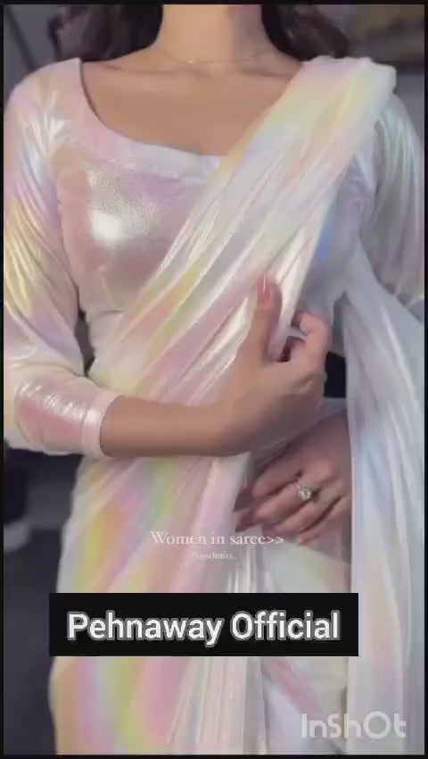 Rainbow Moonlight Saree