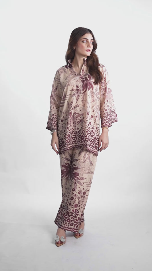 Creamy printed 2pcs