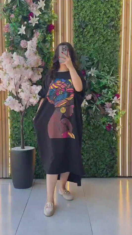 printed long top