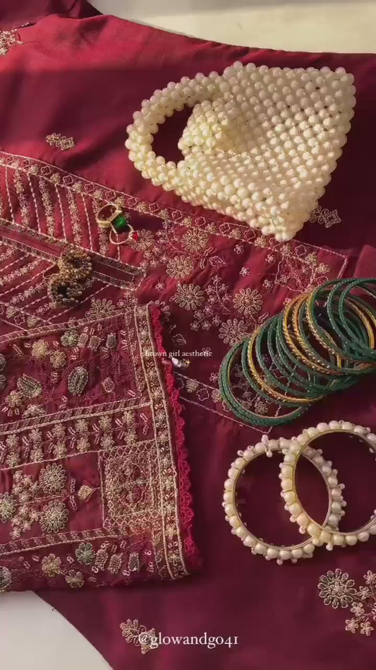 Heavy Embroidered 3pcs